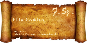 Filp Szabina névjegykártya