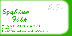 szabina filp business card